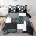 thumbnail image 1 of YST Ensemble de Douillette Léopard 7 Pcs Simple pour Hommes Femmes, Ensembles de Literie Rayés Mi-Siècle, Lit Tout-en-un Imprimé Guépard, Ensembles de Lit Minimalistes Réversibles avec Ensemble de Draps Déco de Chambre, 1 of 5