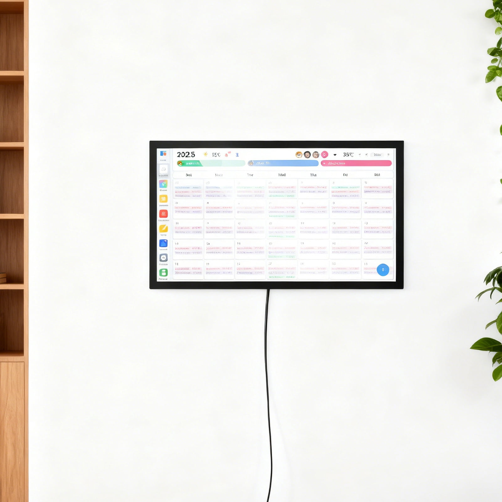 fukursul 30 inch Wall Planner Digital Calendar & Chore Chart,Smart Touchscreen Interactive Display for Family Schedules, Digital Photo Frame Share Moments from Anywhere