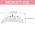 thumbnail image 4 of GOOHOCHY Tiara Corona Mujer Corona Diadema Corona de diamantes de imitación Corona brillante Boda Novia Corona, 4 of 7