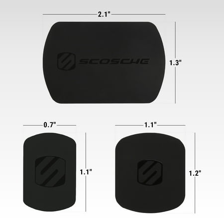 Scosche MAGRKI MagicMount Replacement Plate Kit for Magnetic Car Phone Mount Holders, Black