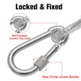 thumbnail image 6 of Bepal 6ft Dog Leash Chew Proof - Sturdy Reflective Cable Lead with Padded Handle & Rock Climbers Carabiner for Small Medium Large Dogs Outdoor Walking， Silver, 6 of 7