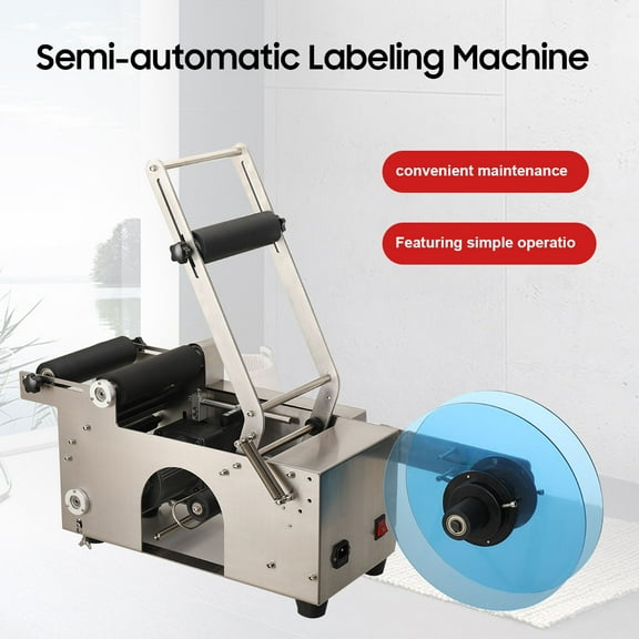 YILIKISS Semi-Automatic Round Bottle Labeling Machine