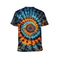 thumbnail image 2 of LAOLIUSN Men’s Tie Dye Shirts for Men, Short Sleeve Mens Tie Dye Shirt, Rainbow Tie Dye T-Shirts Tee S-4XL, 2 of 7