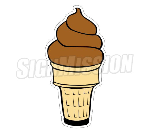 CONCESSION SOFT SERVE ICE CREAM CONE VINYL VERTICAL BANNERS CHOOSE A SIZE 