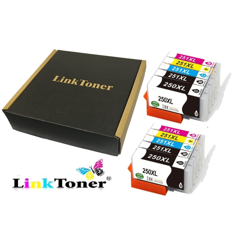 30-Pack Ink Cartridges PGI-250 CLI-251XL - Black Cyan Magenta Yellow For Canon Pixma MG5520 MX722