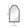 thumbnail image 5 of 40 Inches Hammered Metal Frame Wall Mirror with Arched Top, Black, 5 of 5