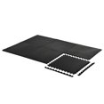 thumbnail image 1 of HOMCOM Soft Interlocking Floor Mats 72 Square Feet Waterproof Exercise Workout Mat Kid Play Mat Gymnastics and Home Gym Protective Flooring, 18pcs Black, 1 of 9