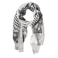 thumbnail image 5 of Polka Dot Paisley Bordered Eyelash Fringe All Season Scarf, 5 of 10