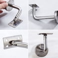 thumbnail image 3 of Juego de 2 soportes para pasamanos de acero inoxidable pulido para montaje en pared, 3 of 3