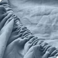 thumbnail image 6 of Bare Home Dusty Blue Sandwashed Microfiber Sheet Set, Wrinkle Resistant, Deep Pocket, Full, 6 of 7
