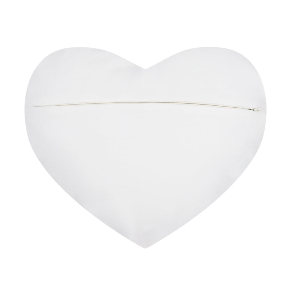 JWH 3D Rose Flower Valentine Day Gift Throw Pillows Heart Shape for Decor and Gift 13 x 16inch White