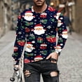 thumbnail image 2 of Stamzod Men's Shirts Christmas Oversized Graphic Tees Crewneck Long Sleeve T Shirt Men Christmas Gifts Multicolor-7 XXL, 2 of 6