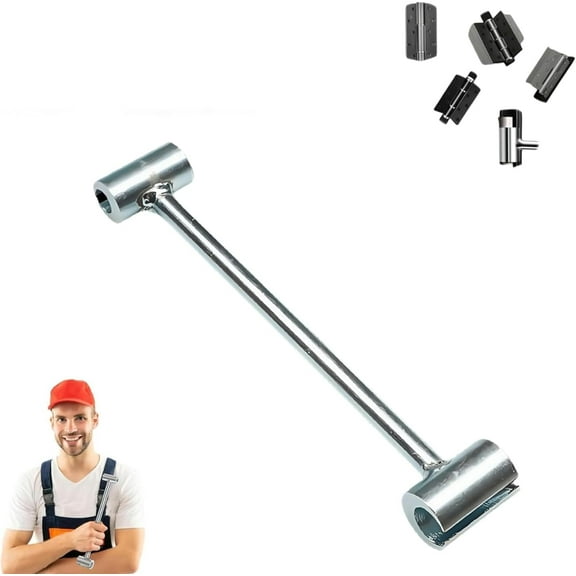Hassignment Door Hinge Adjustment Tool, Ergonomic Design Double Headed Seam Adjustment Tool, Durable Alloy Precision Wrench, Easy-Grip Handle for Quick Door Gap Alignment(LS