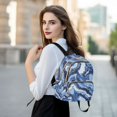 thumbnail image 6 of JIALIOU Mini Backpack Purse for Women Quilted Casual Daypack Small Travel Shoulder Bag, Blue Black White Marble, 6 of 7