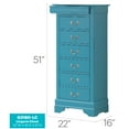 thumbnail image 2 of Glory Furniture Louis Phillipe 7-Drawers Bedroom Lingerie Chest in Teal, 2 of 3