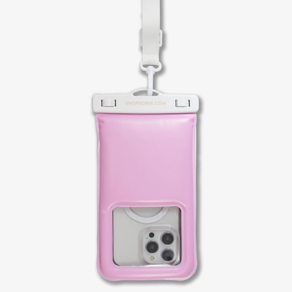 Funda flotante impermeable para teléfono Sonix con cordón, color rosa