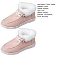 thumbnail image 7 of NIBOLOG 1 Pair Winter Women Cotton Shoes Furry Thick Plush Flat Sole Lace Up Thermal Heat Retention Slip-on Anti-skid Wear-resistant Snow Shoes, 7 of 7