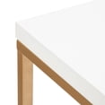 thumbnail image 3 of Kate and Laurel Kaya Modern Glam Pub Table, 42 x 24 x 36, White and Painted Gold, Rectangle Two-Tone Computer Desk Table with Geometric Metal Base and Mixed Materials Design, 3 of 7