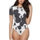thumbnail image 1 of Fotbe Black And White Sheeps Body de Mujer con Cuello Redondo y Mangas Cortas, Sin Mangas Ajustado, Suave, Cómodo y Básico-Medium, 1 of 7