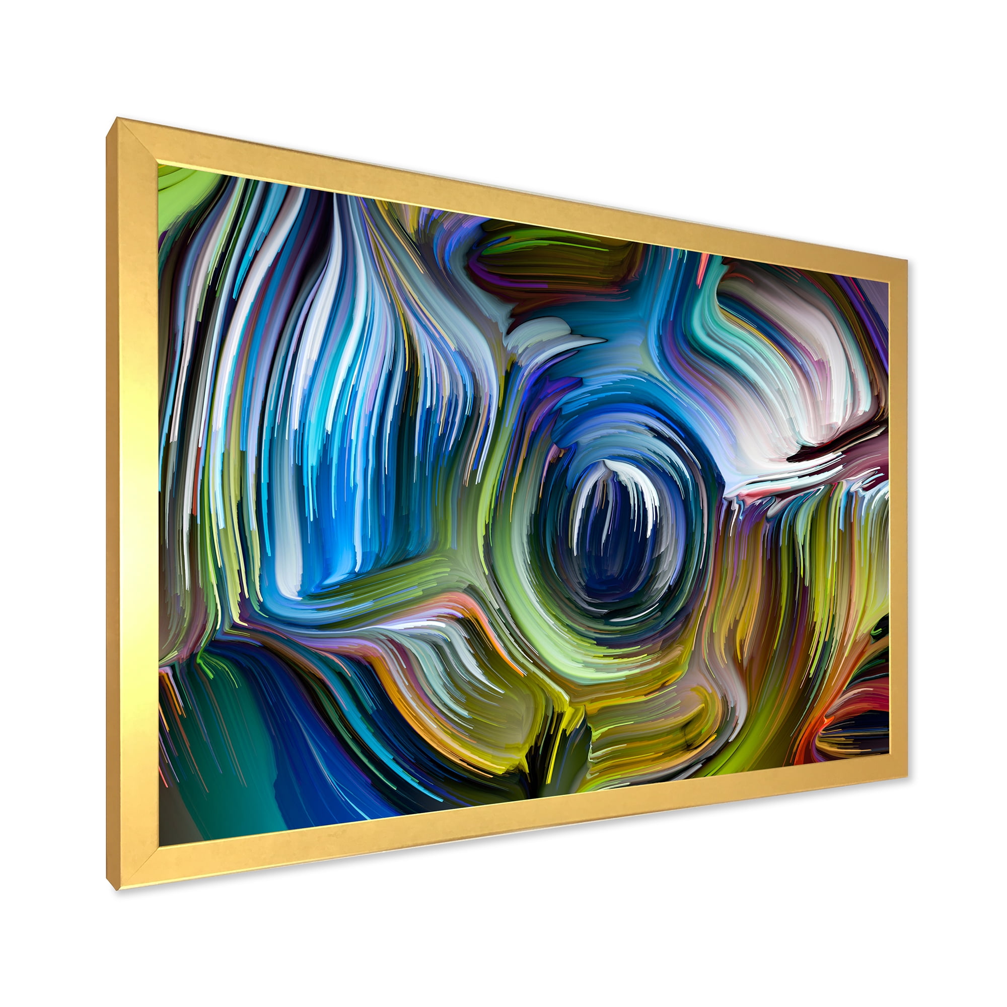 Designart 'Colour Spiral Fusion' Modern Framed Art Print