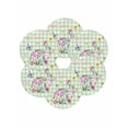 thumbnail image 7 of 15 Inch Round Placemats Set of 6, Easter Bunny Non Slip Heat Insulation PP Table Mats, Spring Flower Daisy Tulips Green Checkered Washable Place Mats for Kitchen Dining Party Table Decor, 7 of 7