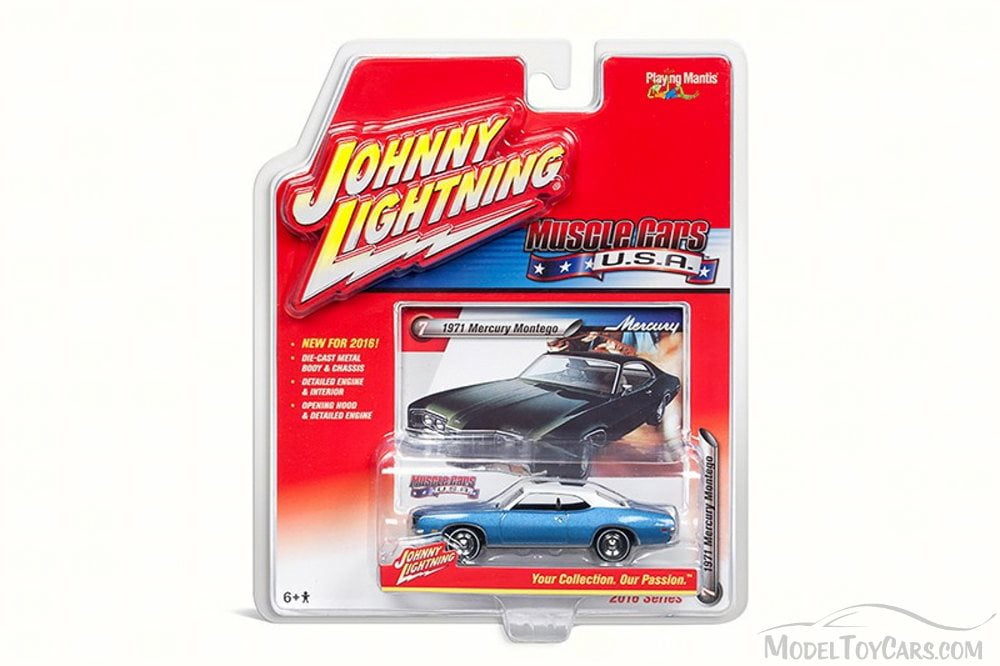 1//64 JOHNNY LIGHTNING MUSCLE SERIES 2 1971 Mercury Montego in Medium Blue Metall