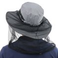 thumbnail image 4 of 2 sombreros para el sol con mosquitera extraíble para exteriores con protección UV (caqui + gris claro), 4 of 5