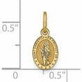 thumbnail image 5 of 10K Yellow Gold Solid Satin Polished St. Christopher Pendant (15 X 6) Made In United States 10c89, 5 of 6