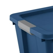 Sterilite 20 Gallon Large Storage Bin, Plastic Storage Container with Latch Lid, Blue