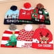 thumbnail image 2 of Suéter feo de punto con luces LED para Navidad gorro navideño de lana tejido alce morado, 2 of 3