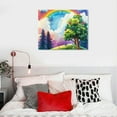 thumbnail image 5 of Patifu Rainbow Trees Colorful Clouds Canvas Wall Art Decor 24x36 16x12in, 5 of 6