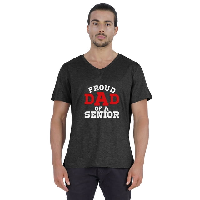 Inkmeso Mens Gradution Tee Shirt Proud Dad Of A Senior€ Graphic Print Tshirt For Daddy Gift