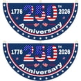 thumbnail image 3 of 250Th Anniversary American Flag Fan Decorations for Wall Front Porch Decorations Outdoor 18X36 in 1 Pc Fourth of July Backyard Decor, 3 of 3