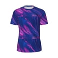 thumbnail image 6 of Rocae Neon Gradient Blue for Men's Mesh Quick-Dry Short Sleeve Workout T-Shirt,Mens Crew Neck Tee Lightweight Soft Classic T Shirts Medium, 6 of 9