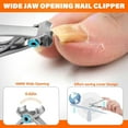 thumbnail image 3 of Toenail Clippers for Seniors Thick Toenails, Large Toe Nail Clippers for Men Thick Nails with Wide Opening, Sharp Heavy Duty Ingrown Toenail Clippers Nail Cutter Long Handle with Slanted Blade, 3 of 8