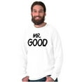 thumbnail image 3 of Just Married Newlyweds Cute Matching Men's Long Sleeve Tee T Shirt Brisco Brands X, 3 of 7