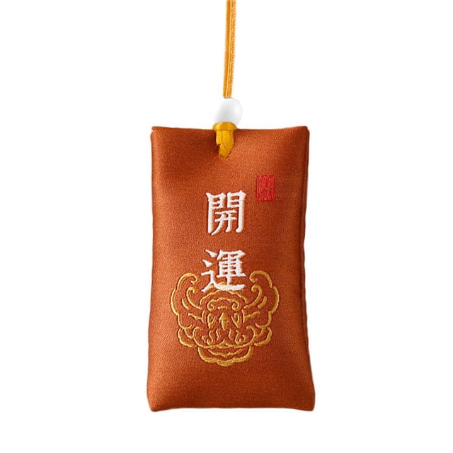 1 Pce Pochette de Sel Spirituel avec Sachet, Pochette de Sel Spirituel Bouddhiste Collier, Talisman Classique Pochette de Sel Spirituel de Chine (Richesse Saine) J6Y9