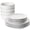Embossment-Dinnerware 12 pieces, variant on Plates And Sets For 4 12 Piece Ceramic Dinnerware Modern Stoneware Kitchen Dish Set Cresistantwave & Dishwasher Safe Embossed Arctic White