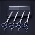 thumbnail image 4 of Dog Scissors Fur Scissors For Dogs Cat 5-In-1 Sharp Curved Scissors Set Dog Grooming Set For Face, Body, Ears, 4 of 7