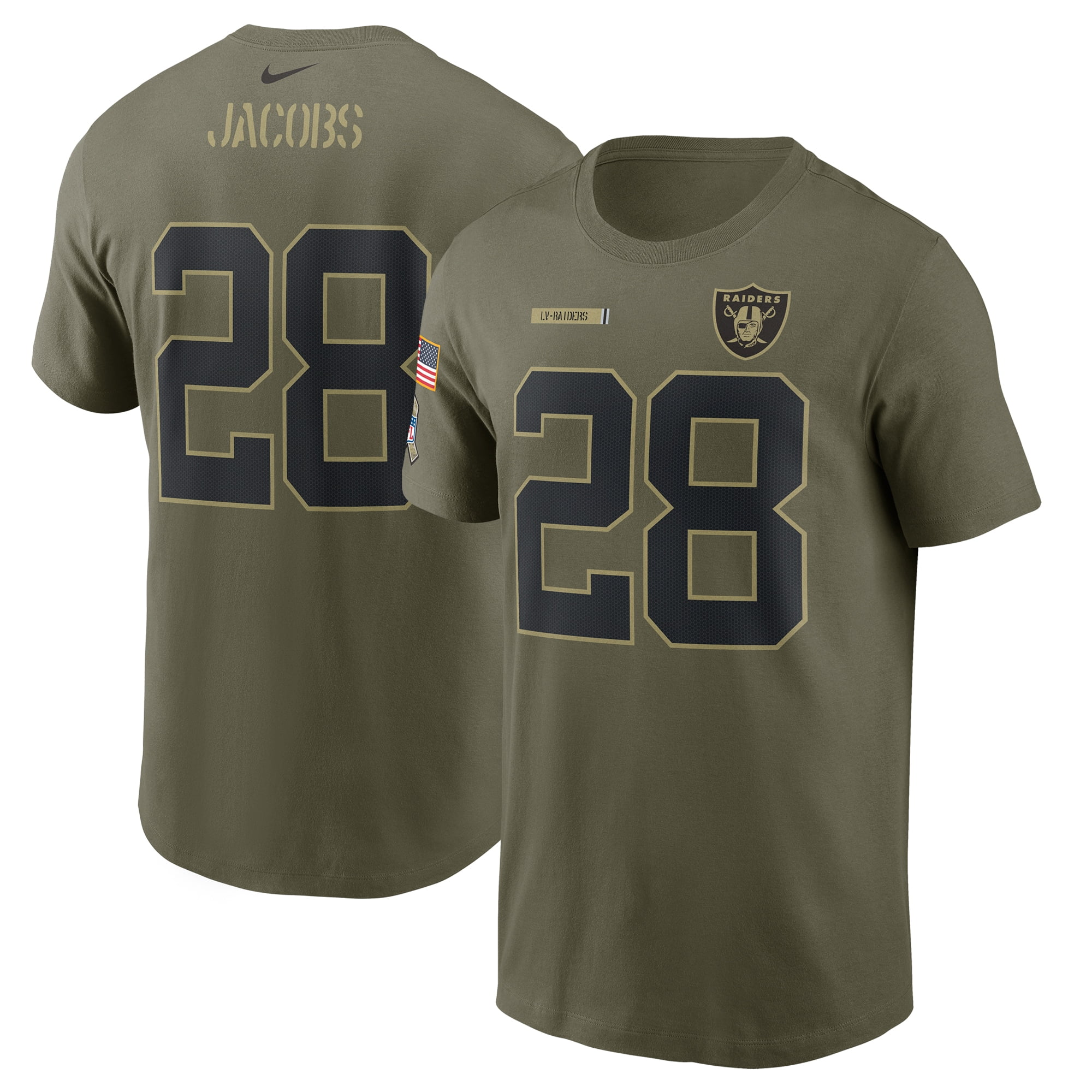 Men's Nike Josh Jacobs Camo Las Vegas Raiders 2021 Salute To