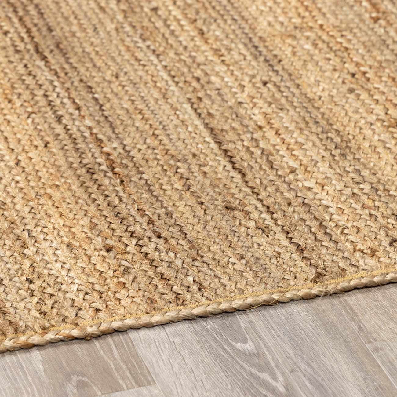 Hauteloom Shippagan Sea Grass Jute Rug - Natural Fiber Area Rug - Natural Farmhouse Look Carpet - Rattan Wicker Look Carpet - Brown, Light Beige, Cream - 8' Round
