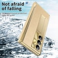 thumbnail image 5 of Allytechgroup Galaxy Z Fold 6 Case with Screen Protector, S Pen Holder Kickstand Camera Lens Protector Hinge Protection Shockproof Phone Case for Samsung Galaxy Z Fold 6, Gold, 5 of 7