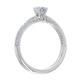 thumbnail image 2 of 0.45 Carat Prong Set Solitaire Diamond Engagement Ring Band in 14K White Gold (Ring Size 5.5), 2 of 5