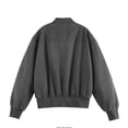 thumbnail image 6 of Timoontee Fleece Jacket for Men Solid Zip Up Flight Jacket Long Sleeve Stand Collar Jacket Casual Fall Jacket Thickened Warm Winter Jacket Coat Gray L, 6 of 8