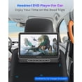 thumbnail image 3 of Reproductor de DVD para coche WONNIE 12 portátil con soporte para reposacabezas 1080P, 3 of 9