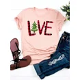thumbnail image 2 of Camiseta con estampado para mujer, ropa bonita, Top de moda de Año Nuevo, Camisetas Básicas de manga corta con gráfico de Navidad, 2 of 4