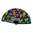 thumbnail image 4 of Esquirla Foldable Hand Fan Dance Fan Large Handheld Fan for Wedding Birthday Festival Mushroom, 4 of 8
