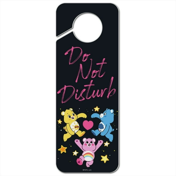 Care Bears: Unlock the Magic Funshine, Grumpy and Cheer Plastic Door Knob Hanger Sign