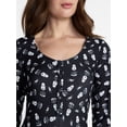 thumbnail image 4 of Peanuts Snoopy Women's and Women's Plus X Ray One Piece Sleep Romper, Sizes XS-2X, 4 of 5
