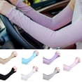 thumbnail image 2 of 1 Pair Summer Arm Sleeves Sun UV Protection Running Fishing Driving Arm Cover Sunscreen Cuff Riding Ice Silk Sleeves, 2 of 9
